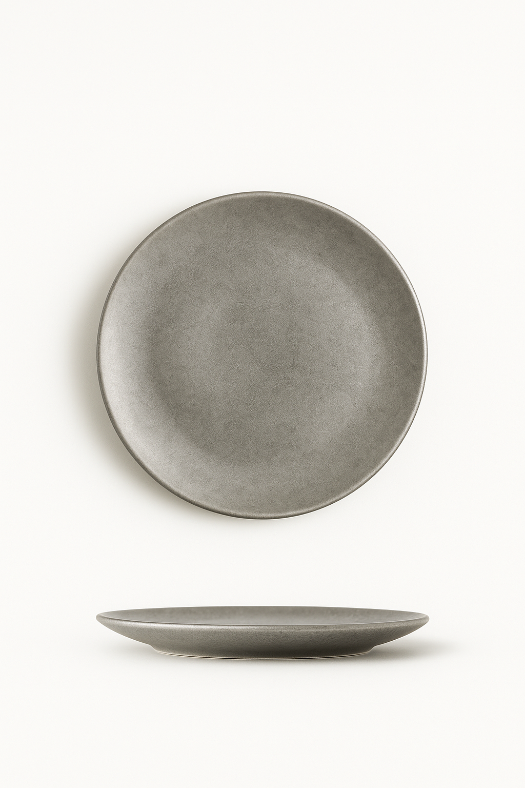 Assiettes plates nordiques vintage acier inoxydable style minimaliste