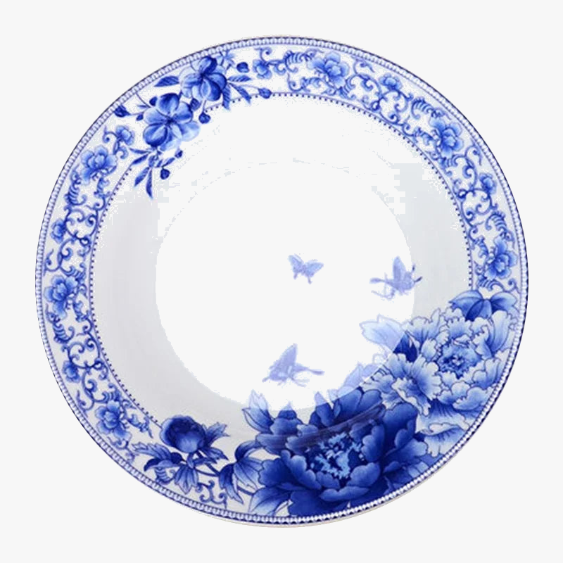 Assiettes poisson ceramique jingdezhen style chinois floral