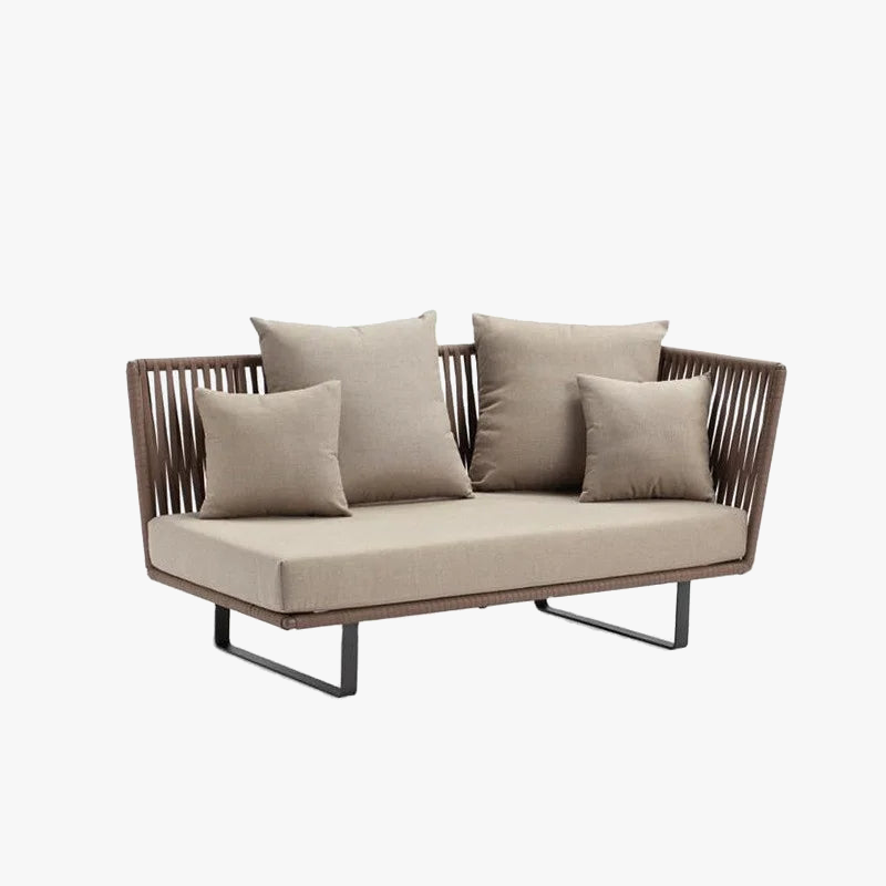 banc de jardin canapé d'angle en rotin pour extérieur