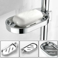 barre de douche en plastique porte savon coulissante pour salle de bain