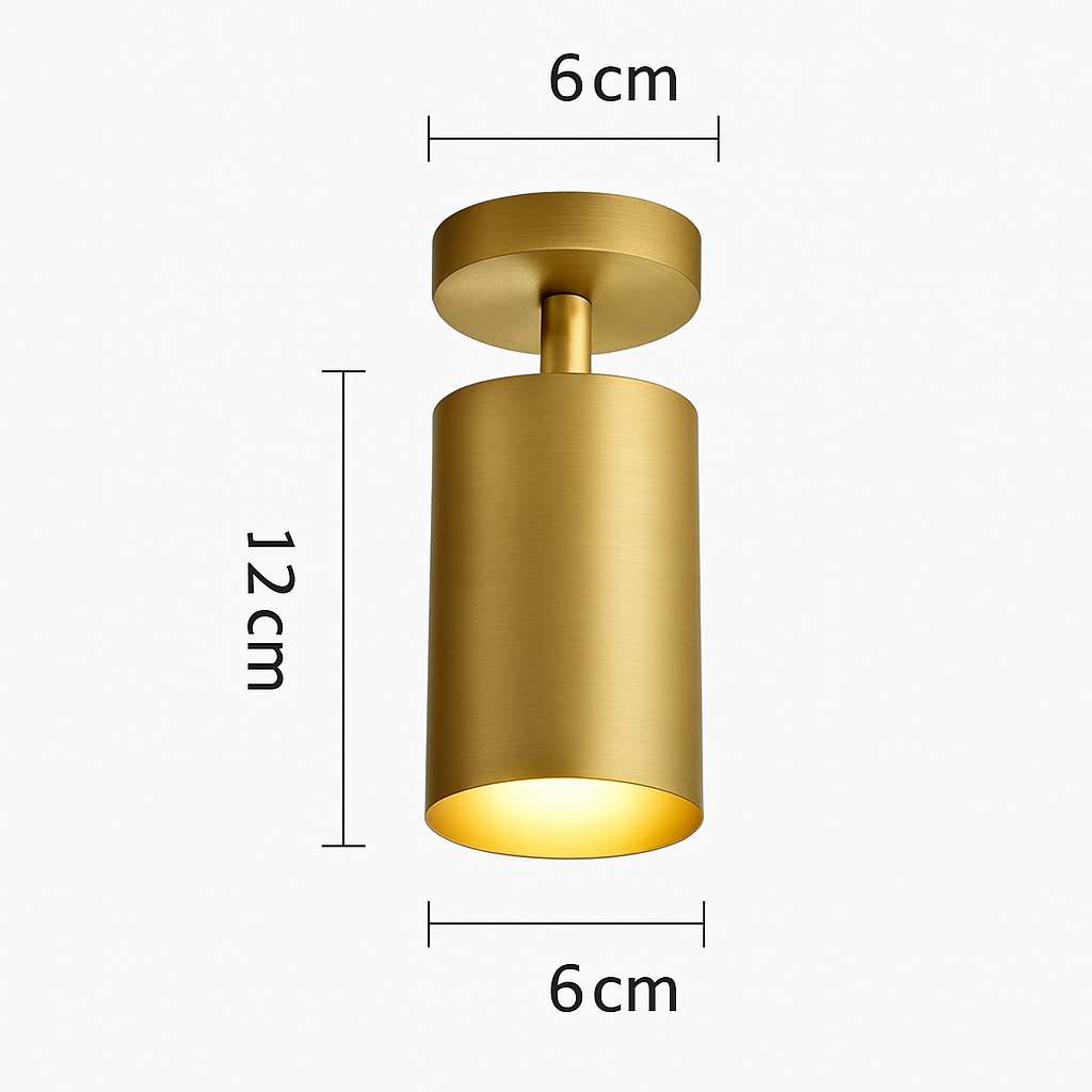 Barre spots LED en aluminium noir et doré Golden - vue 4 sur 7