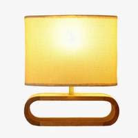 Base en bois nordique lampe de table abat-jour en tissu lampes de table pour salon chambre chevet lampe de bureau lampes de lecture luminaire E27