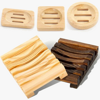 boîte à savon en bambou naturel pour salle de bain