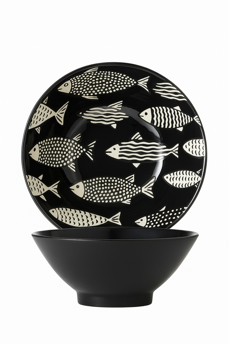 Bol ramen japonais floral ceramique capacite 1 2l