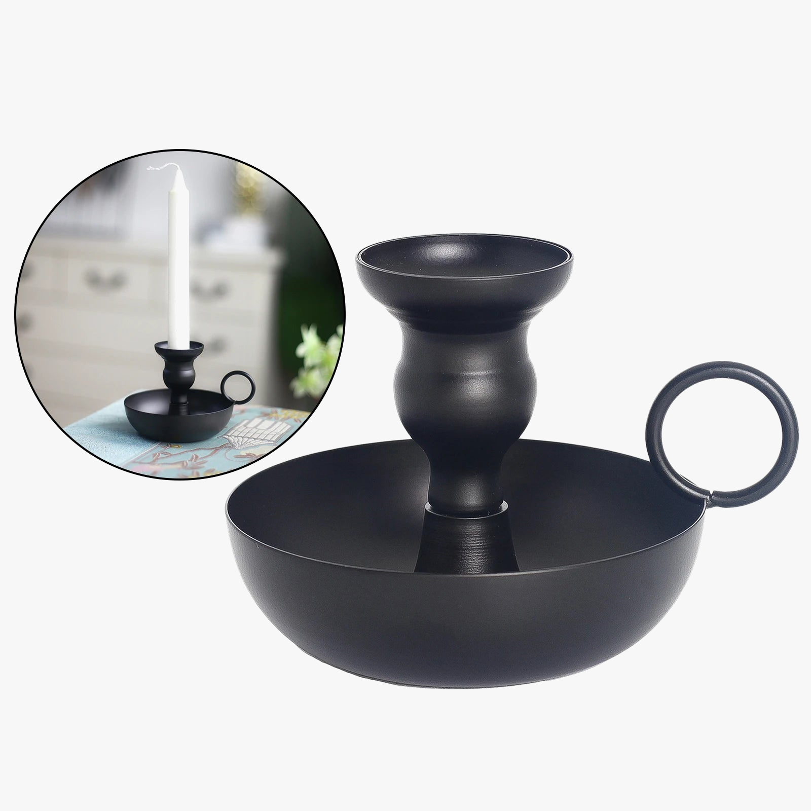 bougeoir conique en fer pour bougies de mariage élégant et moderne