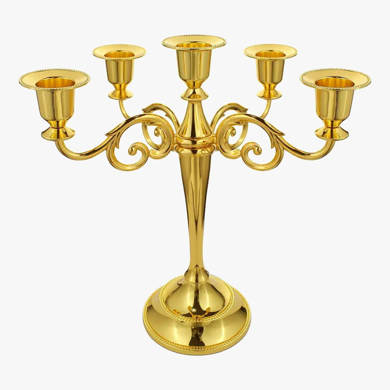 bougeoir conique en métal pour événements et décorations élégantes