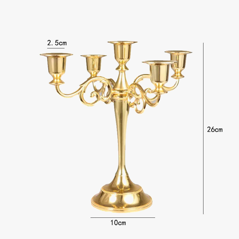 bougeoir conique en métal pour événements et décorations élégantes