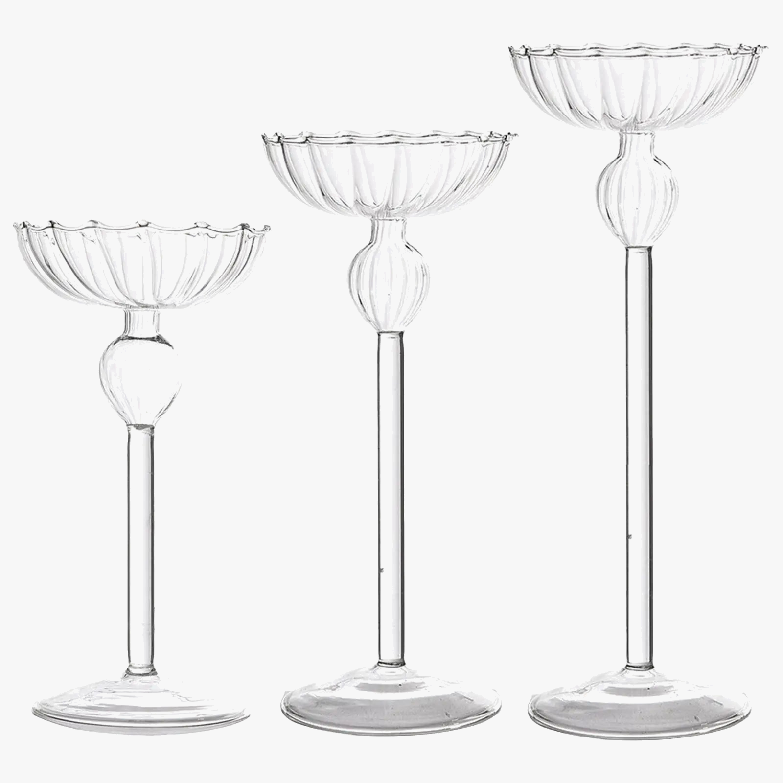 bougeoirs en verre pour décoration d'anniversaire de mariage