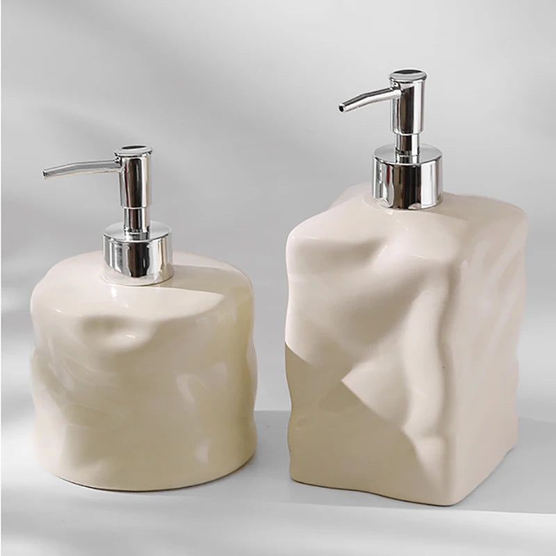 bouteille en céramique 600 ml pour lotion et savon désinfectant