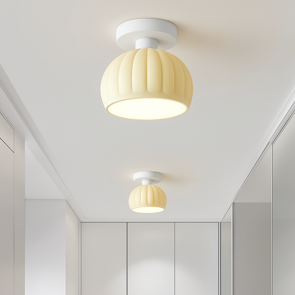 Céramique verre Led couloir plafonnier pour allée couloir vestiaire balcon nordique E27 acrylique lustre reste luminaires - vue 4 sur 23