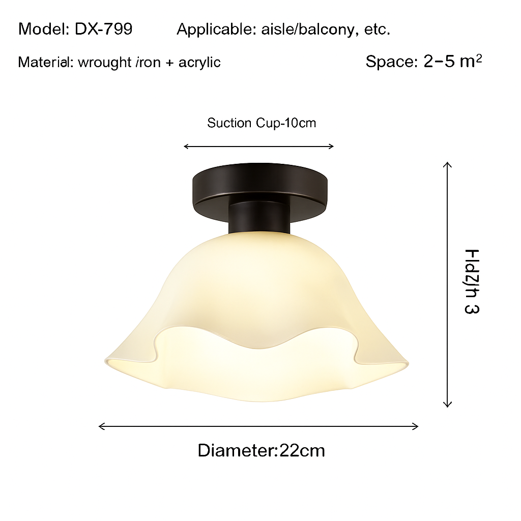 Céramique verre Led couloir plafonnier pour allée couloir vestiaire balcon nordique E27 acrylique lustre reste luminaires - vue 10 sur 23