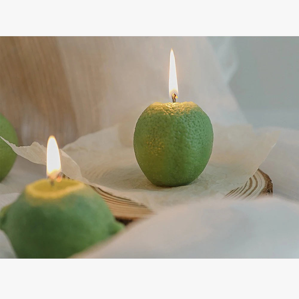 cadeau parfumé bougie citron décorative pour anniversaire fait main