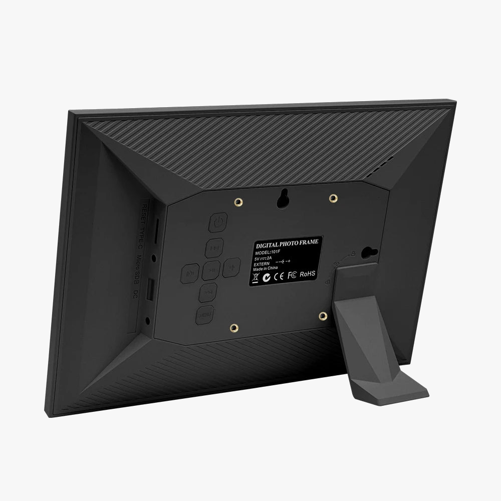cadre photo numérique avec musique film et horloge