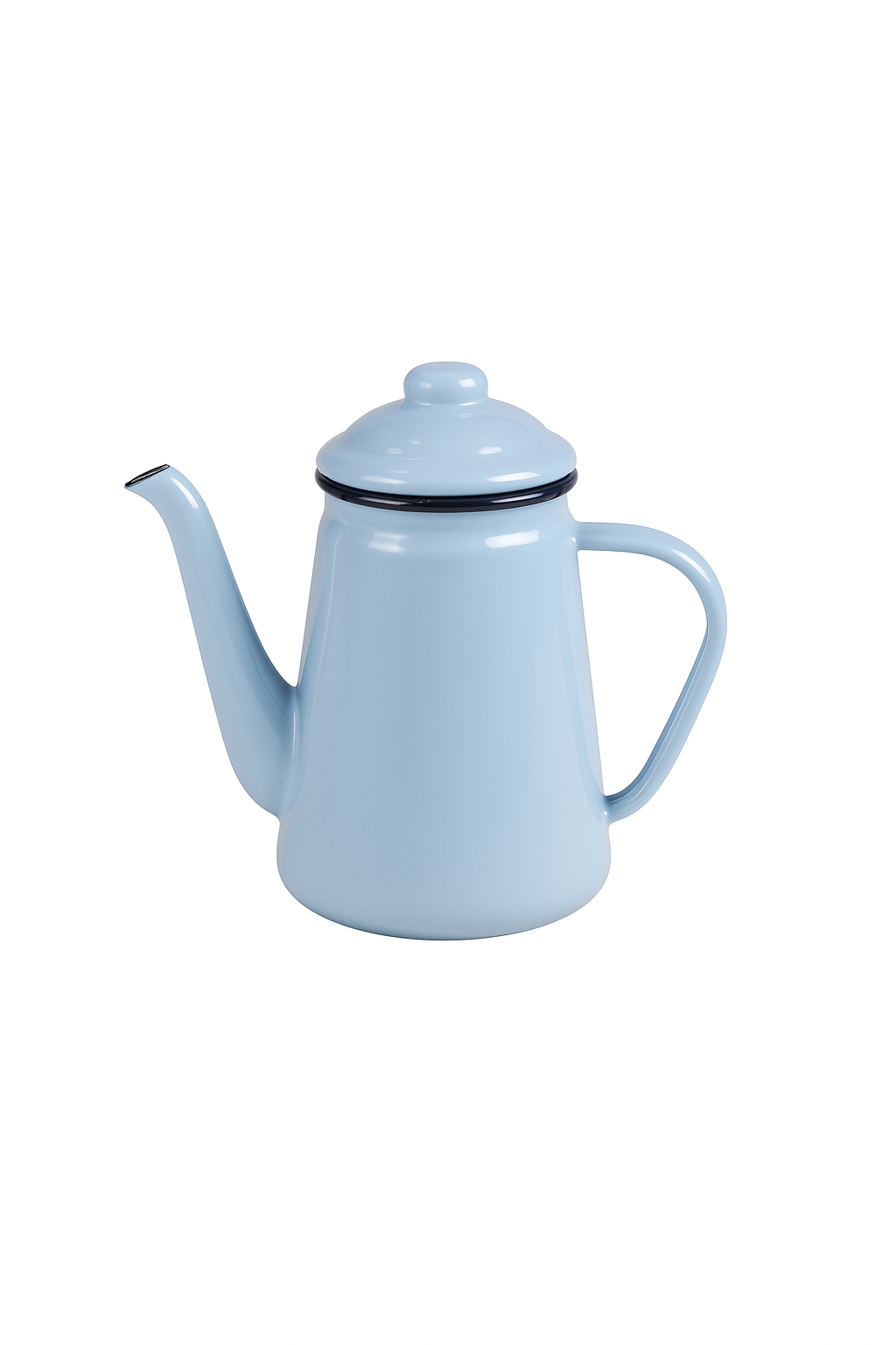 Cafetière émaillée vintage avec poignée résistante 1l1 cuisine