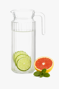 carafe eau froide verre strié carré 1100ml