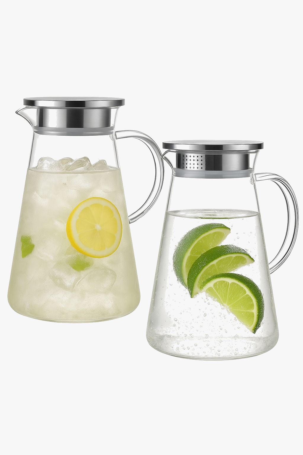 Carafe en verre avec tasses poignée grande capacité
