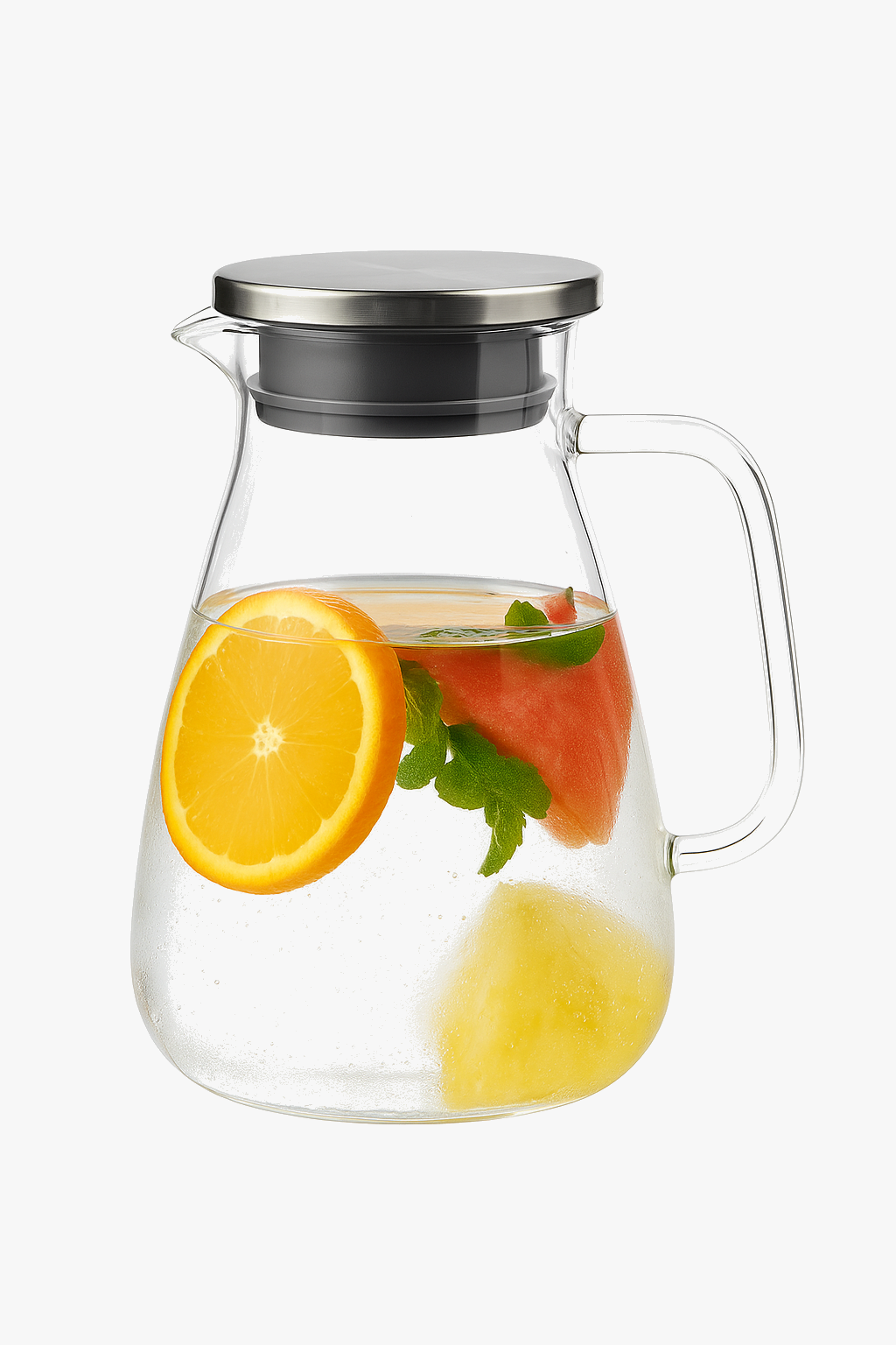 carafe en verre borosilicate 2600 ml avec couvercle