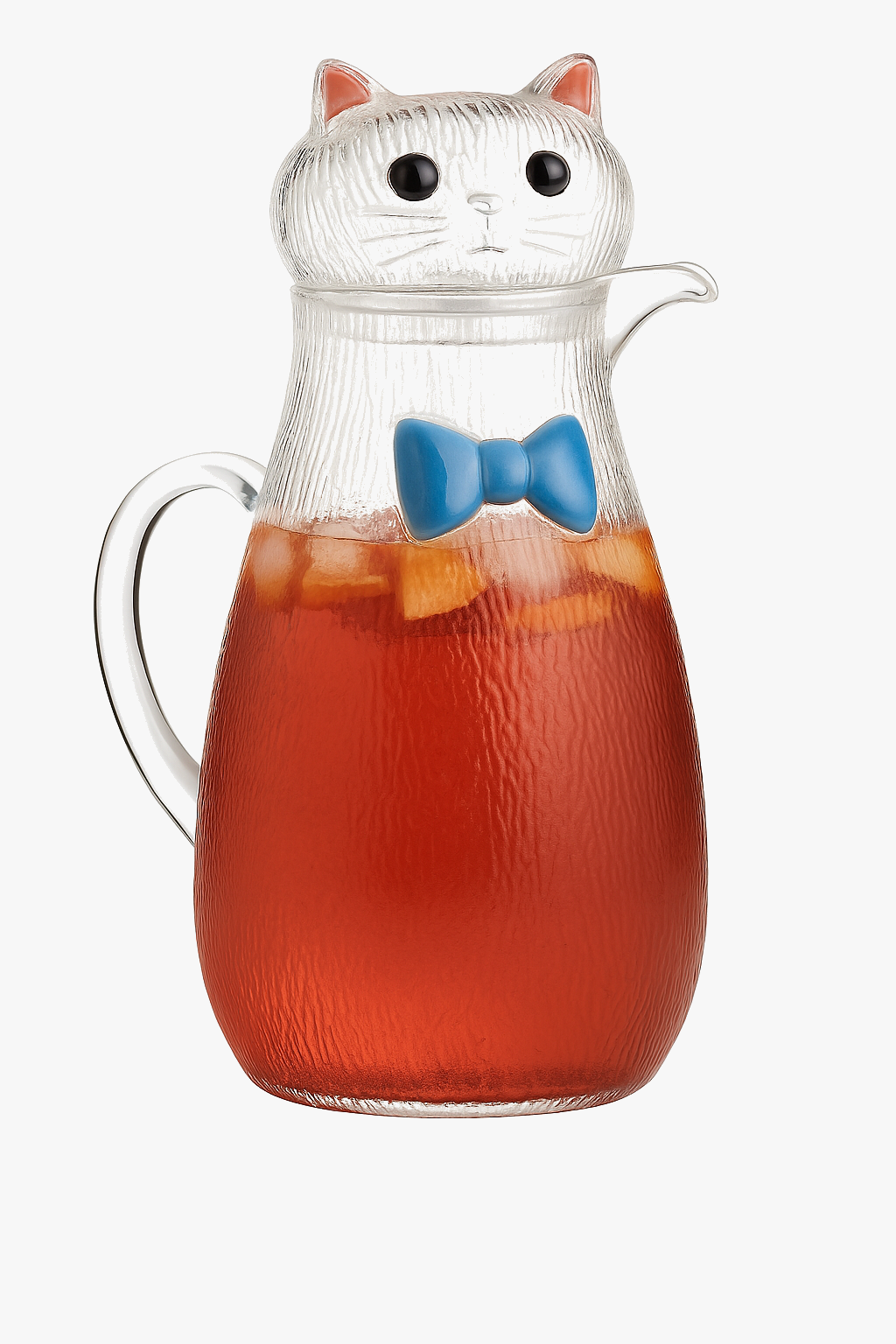 carafe en verre résistant motif chat style ludique