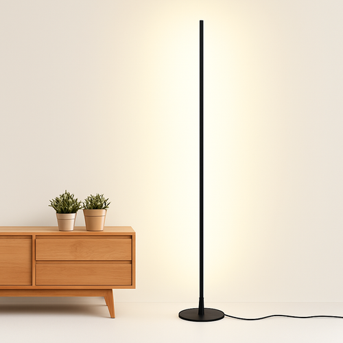 Colonne lampadaire LED lampe sur pied moderne lampadaires simples pour salon Foyer à côté de la lampe 18W luminaire de sol à intensité variable