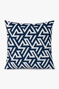 coussin bleu marine géométrique pour canapé moderne