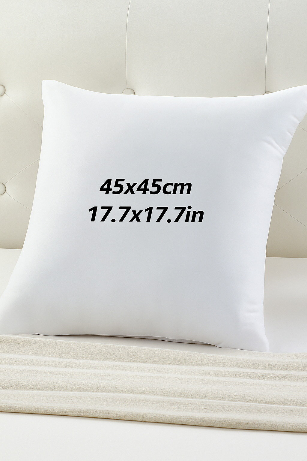 coussin classique 45x45cm en coton doux pour le confort - vue 5 sur 7