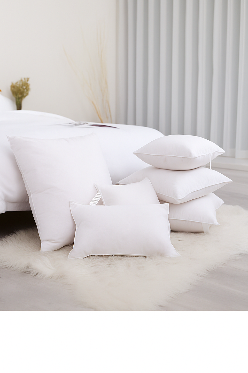 coussin décoratif en duvet d'oie en coton doux - vue 5 sur 7