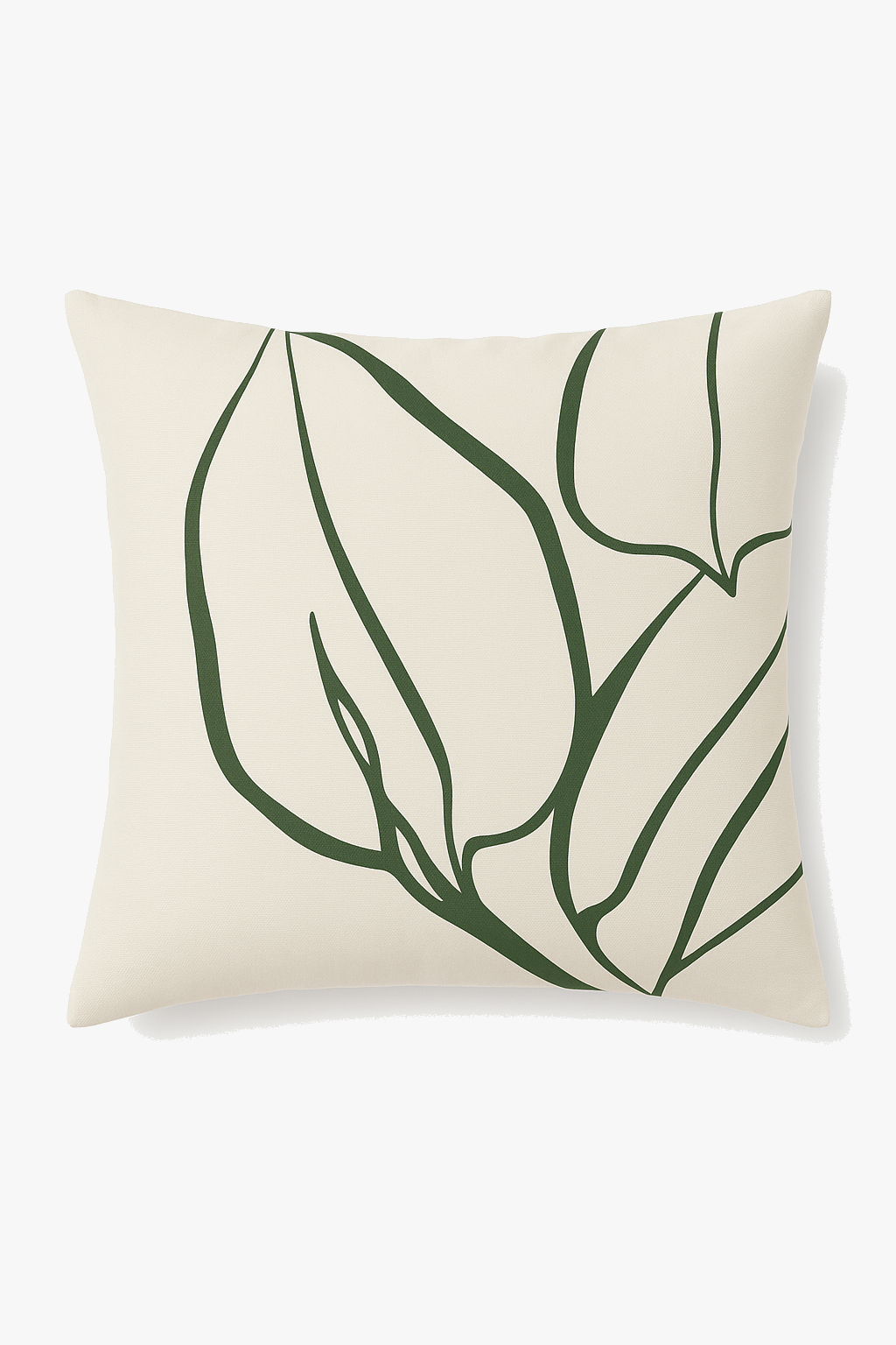 coussin décoratif à motif végétal vert pour un intérieur élégant