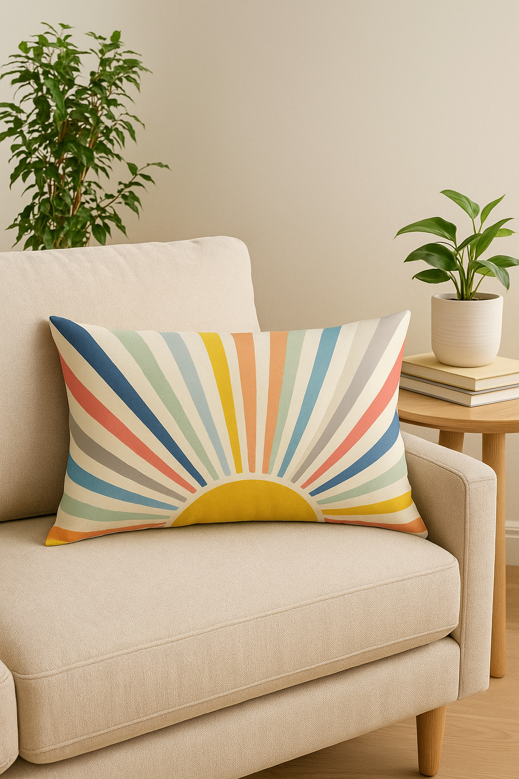 coussin lombaire géométrique abstrait double face décoratif - vue 3 sur 2