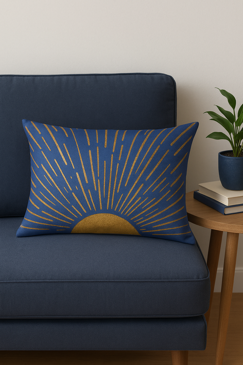 coussin lombaire motif géométrique abstrait double face décoratif