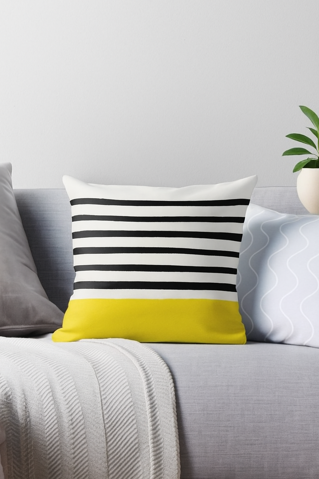 coussin lombaire motif géométrique abstrait réversible élégant - vue 3 sur 2