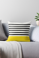 coussin lombaire motif géométrique abstrait réversible élégant