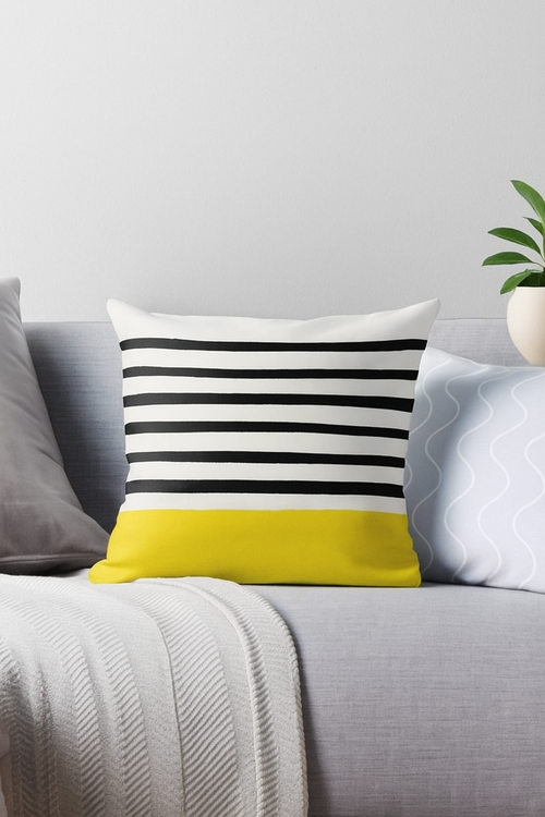 coussin lombaire motif géométrique abstrait réversible élégant