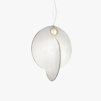 Créativité nordique soie Wabi Sabi Led lustre salle à manger barre lampe chambre Duplex Villa Loft décor à la maison escaliers suspension lumières