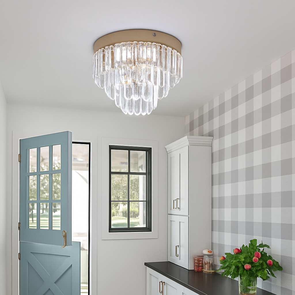 Cristal K9 LED plafonnier moderne suspension lumière maison déco suspendus luminaires cuisine salle à manger salon lustre lampes - vue 4 sur 8