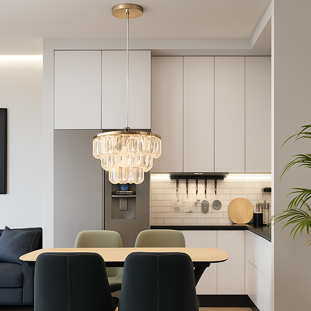 Cristal K9 LED plafonnier moderne suspension lumière maison déco suspendus luminaires cuisine salle à manger salon lustre lampes - vue 5 sur 8