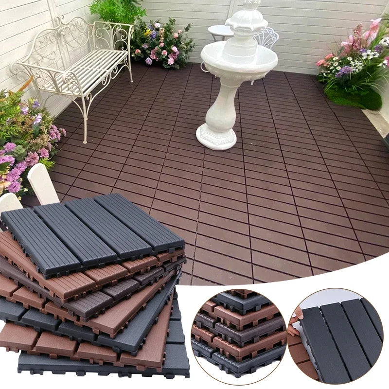 Dalle de sol clipsable 30x30cm plastique extérieur terrasse