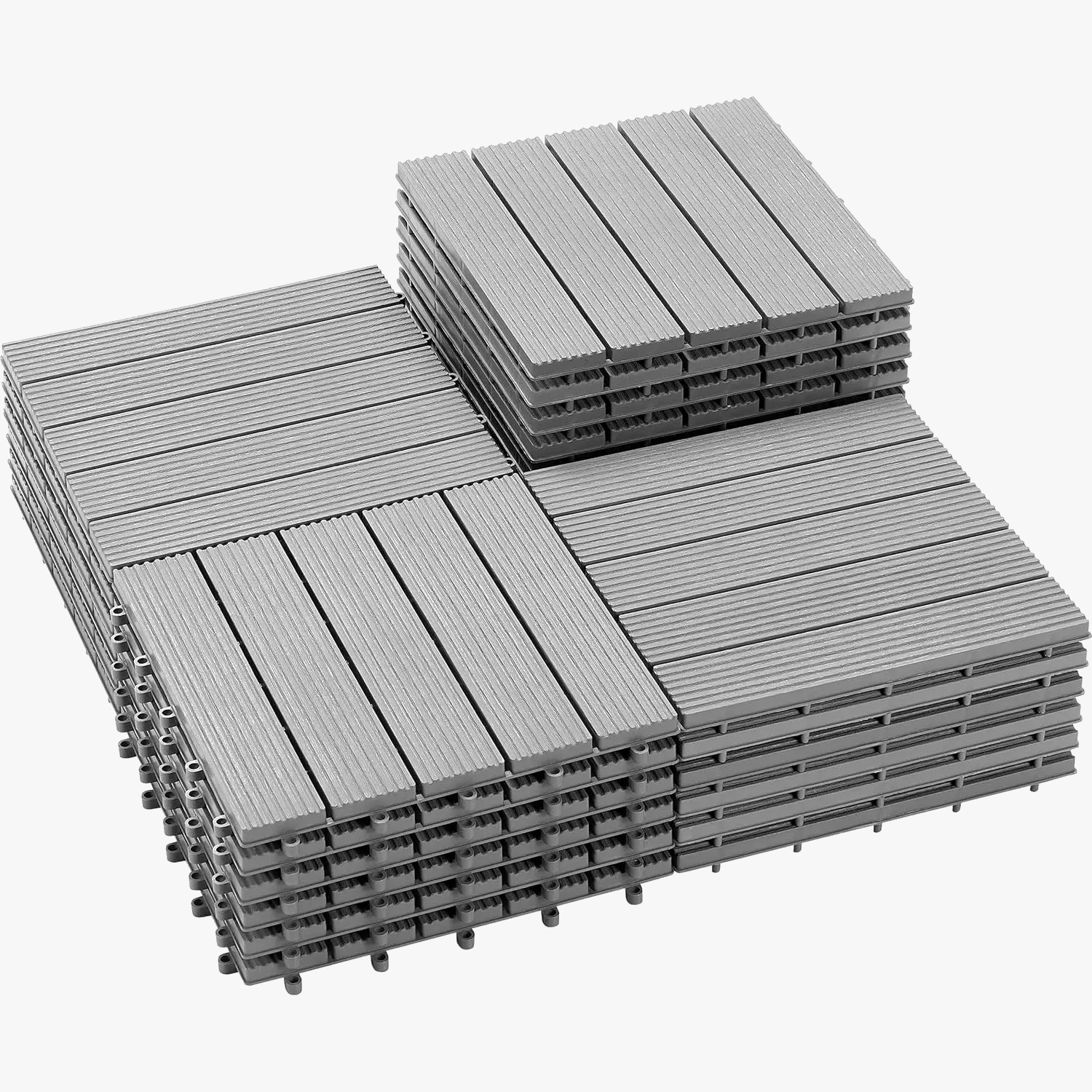 Dalles terrasse bois clipsables 30x30 drainage extérieur