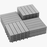 Dalles terrasse clipsables composite 30x30 cm drainage facile