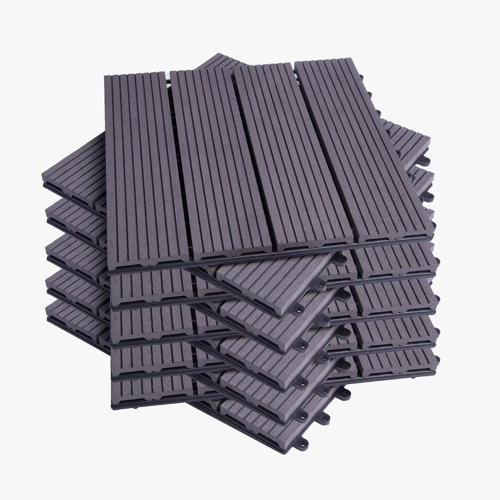 Dalles terrasse wpc clipsables effet bois 30x30 lot