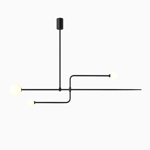 Danmark Geometric Line Chandelier Nordic Arc Suspension Lamp Ceiling Hanging Fxiture for Living Room,Dining Room