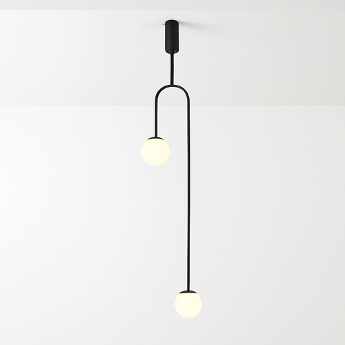 Danmark Geometric Line Chandelier Nordic Arc Suspension Lamp Ceiling Hanging Fxiture for Living Room,Dining Room - vue 3 sur 14