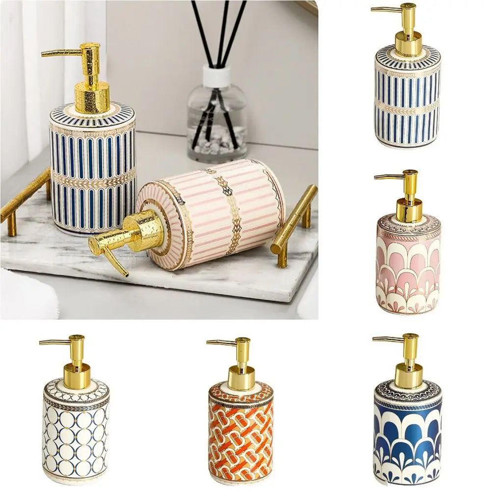 distributeur de savon en céramique luxe pour hôtel rechargeable