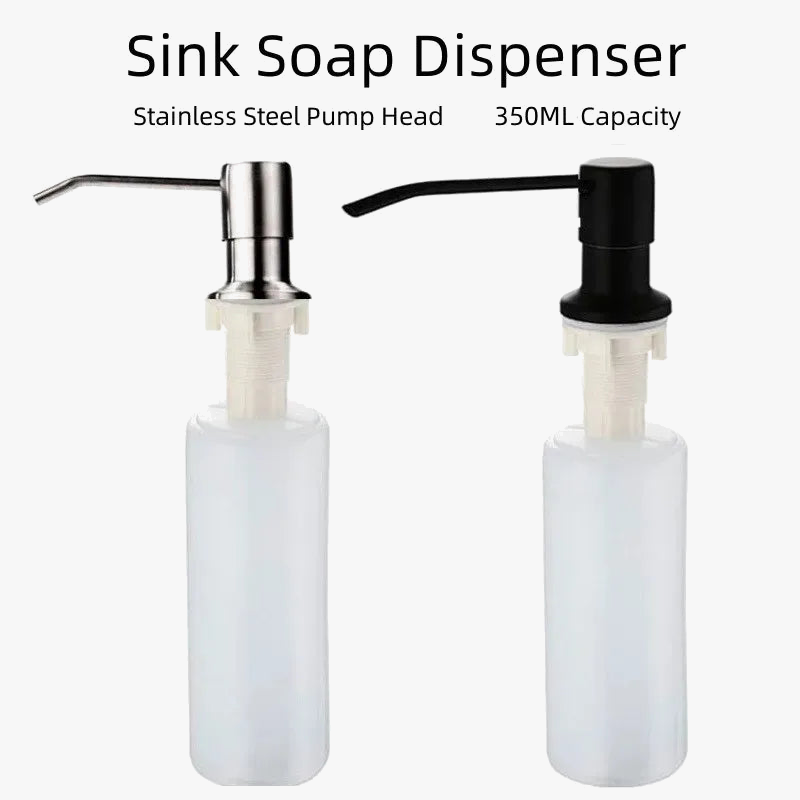 distributeur de savon liquide en acier inoxydable pour cuisine 350 ml