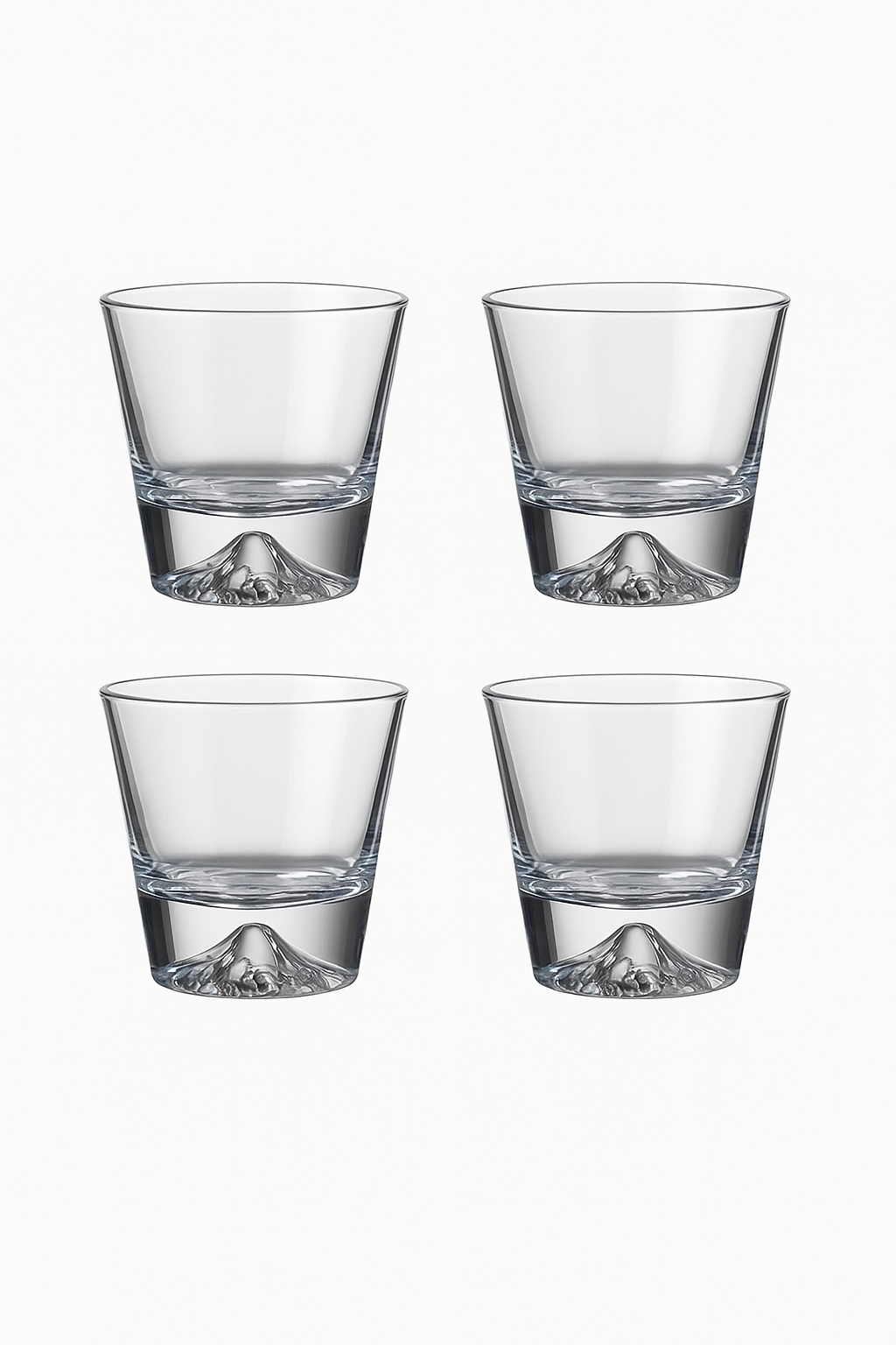 Ensemble 4 verres montagne fuji design neige 310ml - vue 2 sur 2