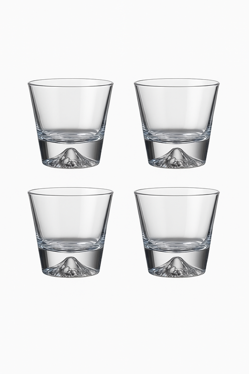 Ensemble 4 verres montagne fuji design neige 310ml