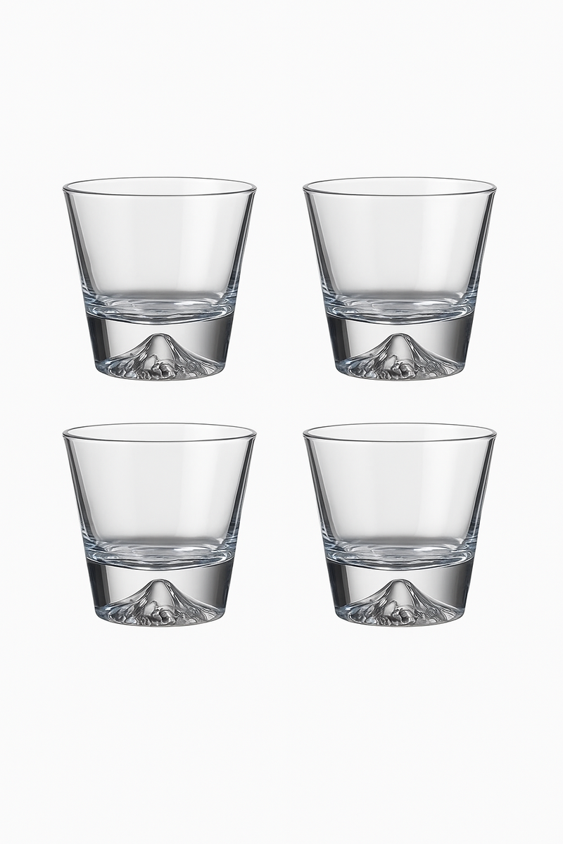 Ensemble 4 verres montagne fuji design neige 310ml