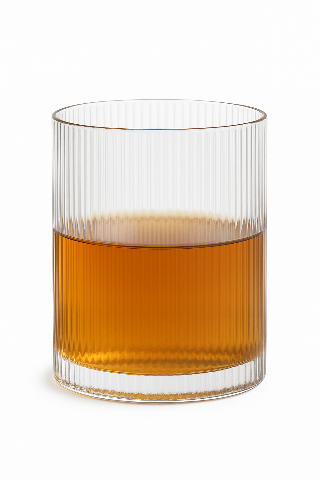 Ensemble 4 verres ondulés style relief verre transparent