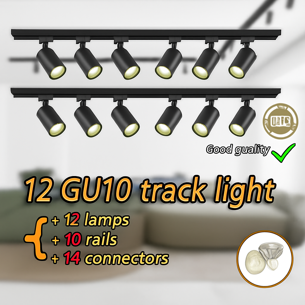 ensemble d'éclairage sur rail dimmable pour maison intelligente - vue 2 sur 22