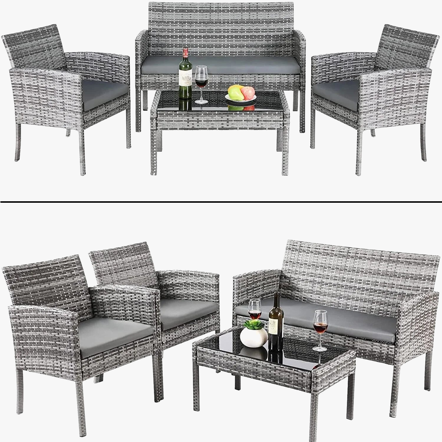 ensemble de canapés et meubles pour jardin extérieur