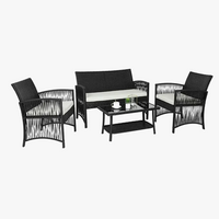 ensemble moderne de mobilier de jardin en rotin